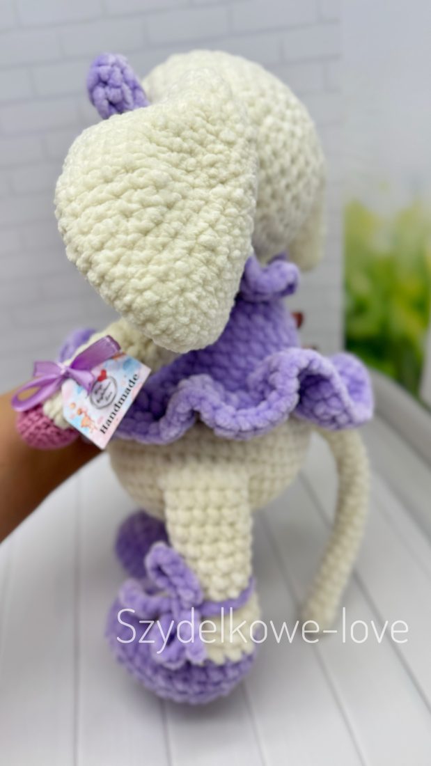 SZYDEŁKOWE LOVE maskotki premium Myszka wykonana szydełkiem SZYDEŁKOWE LOVE maskotki premium