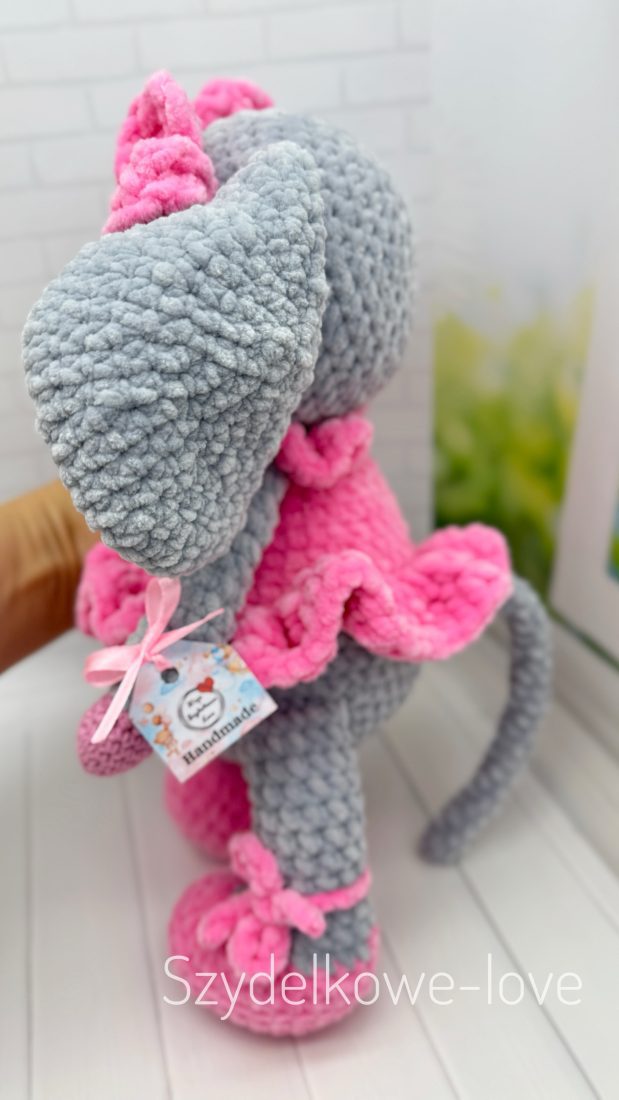 SZYDEŁKOWE LOVE maskotki premium Myszka wykonana szydełkiem SZYDEŁKOWE LOVE maskotki premium